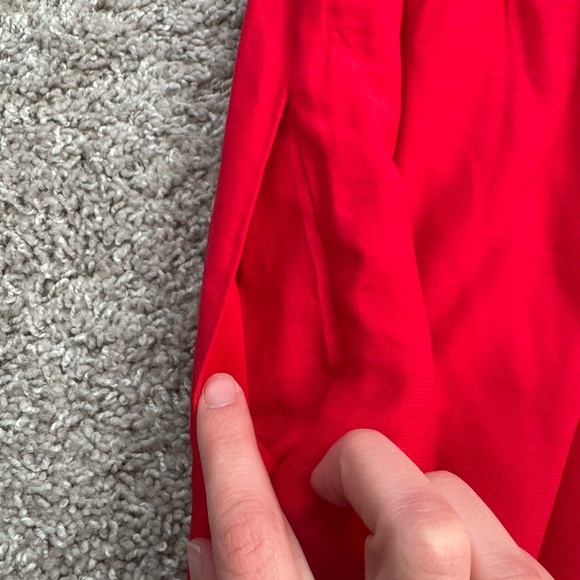 Who What Wear Red Flutter Sleeve Babydoll Red Dress - Picture 5 of 9